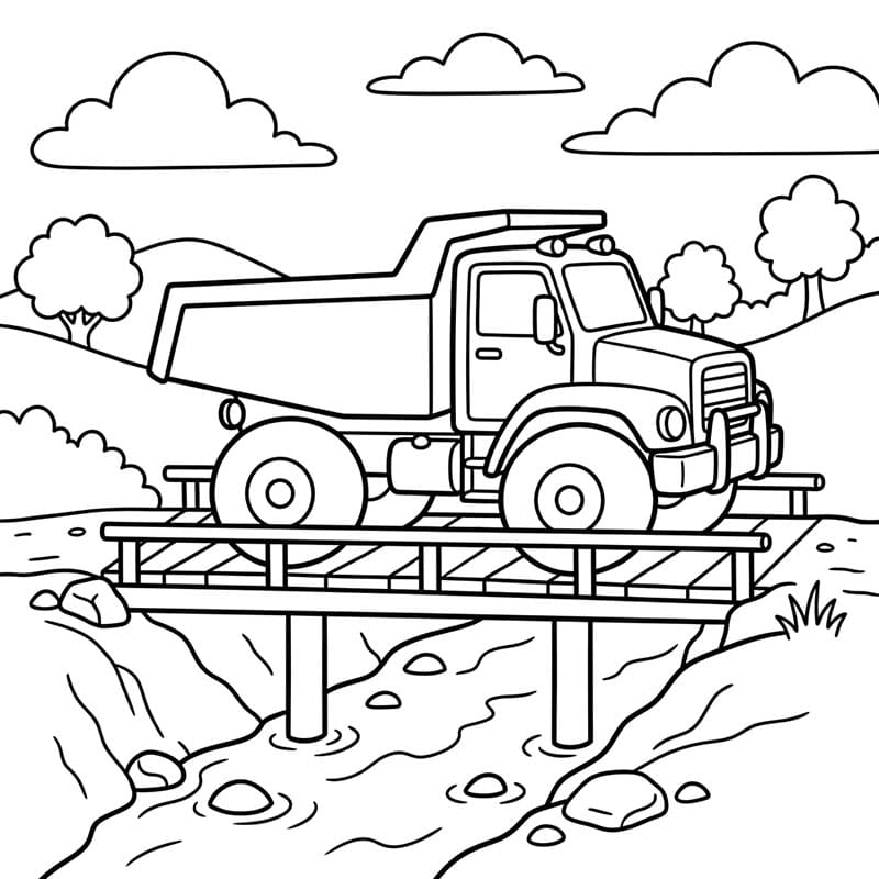 Dumper på broen fargelegging