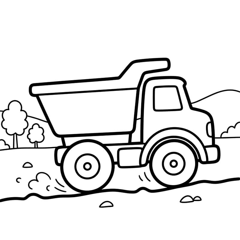 Dumper på humpete vei fargelegging