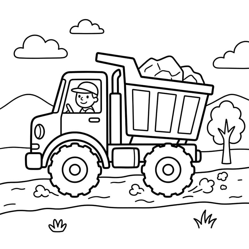 Dumper på veien fargelegging