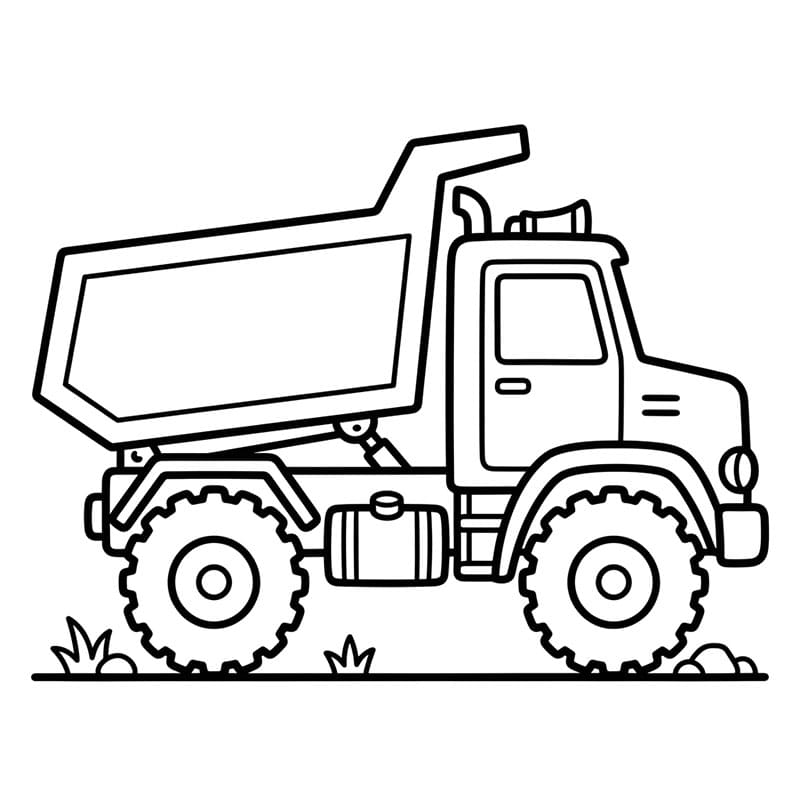 Enkel dumper fra siden fargelegging