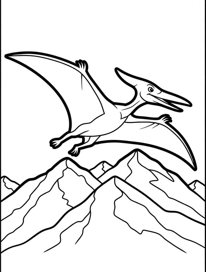 Fjell Pterodactyl fargelegging