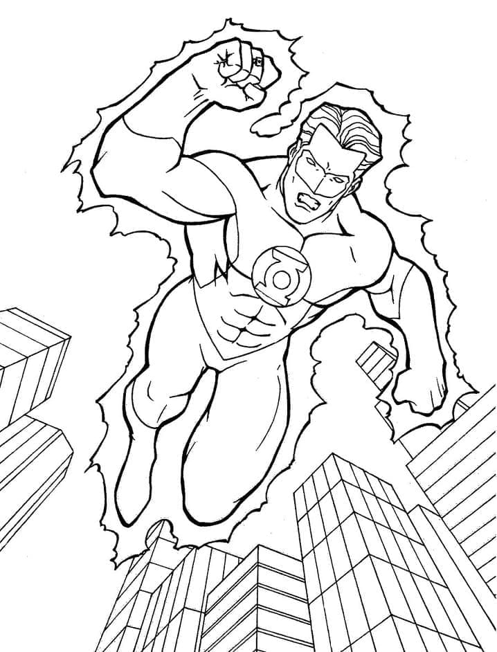 Flygende Green Lantern fargelegging
