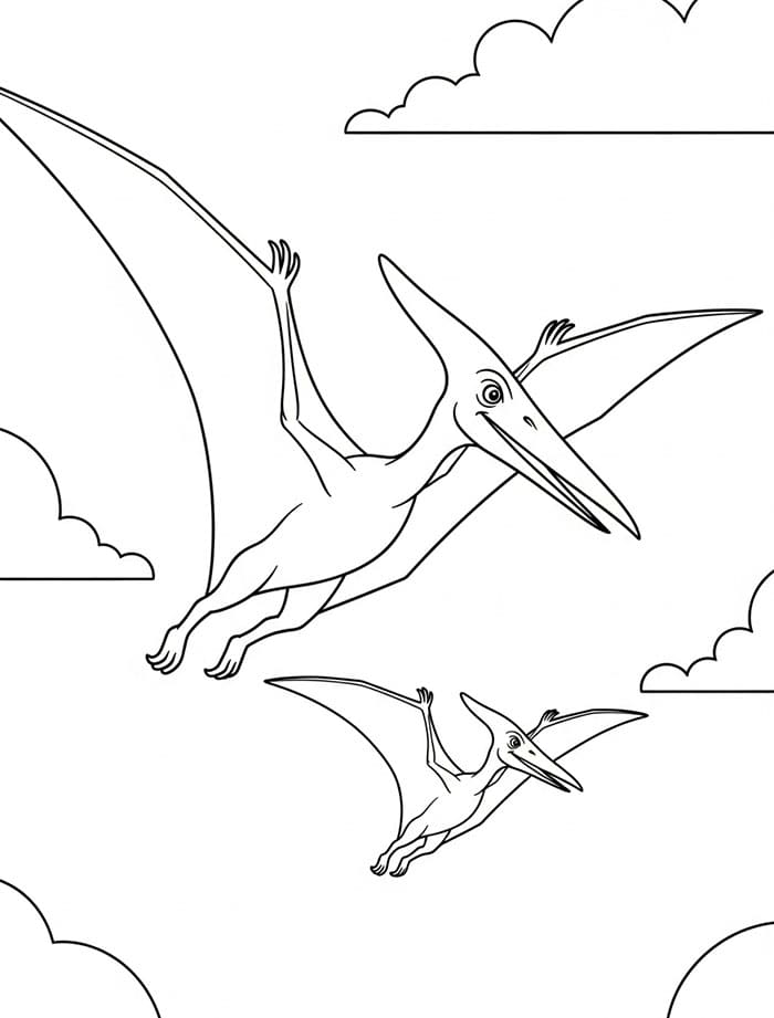 Flygende pterodactyler fargelegging