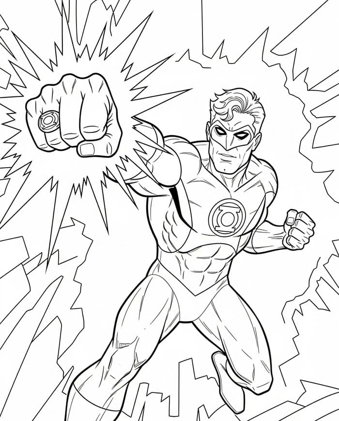 Gratis Green Lantern fargelegging