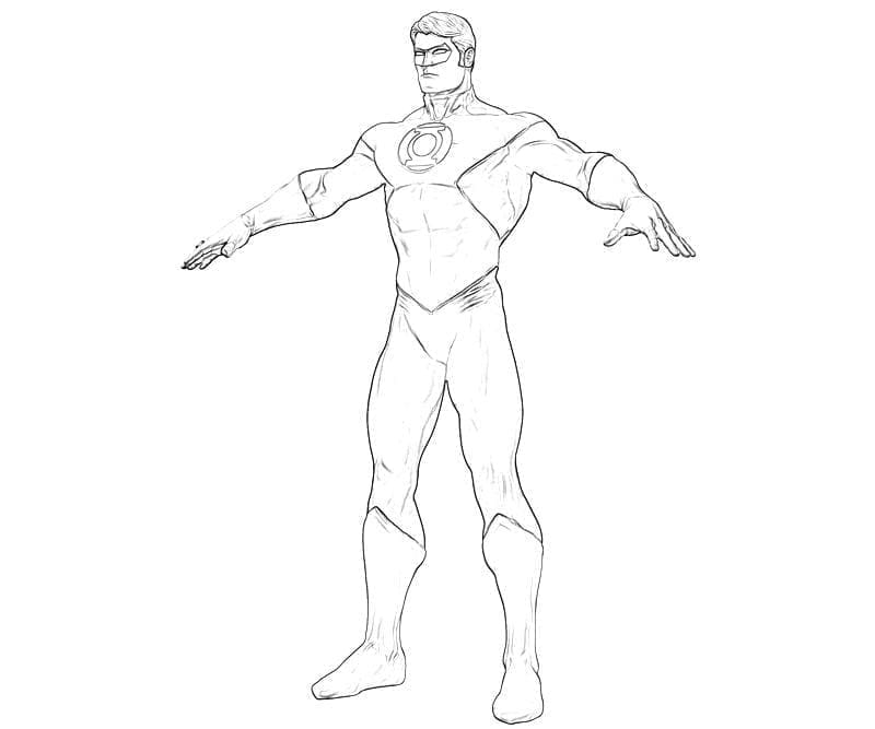 Gratis utskrivbar Green Lantern fargelegging