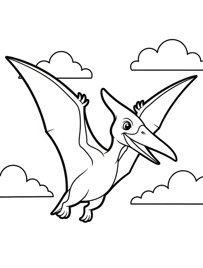 Gratis utskrivbar pterodactyl fargelegging