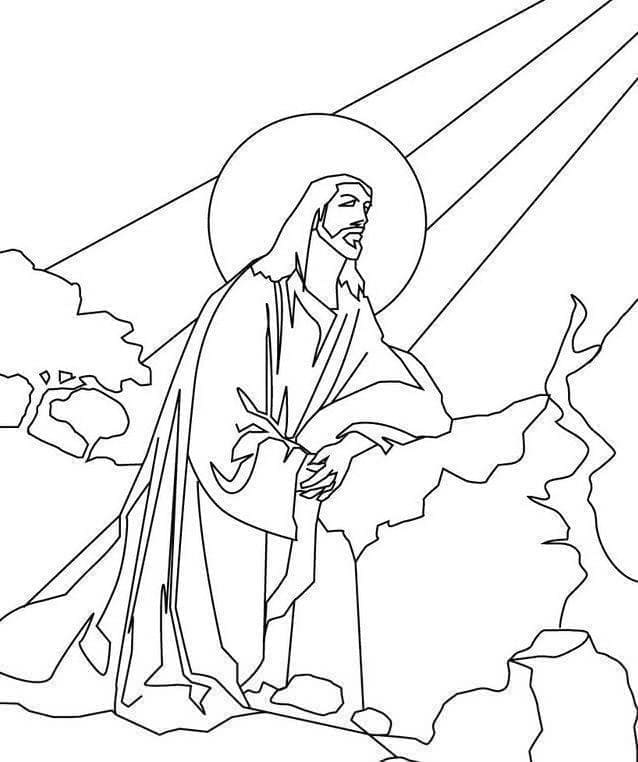 Gratis utskrivbart bilde av Jesus fargelegging