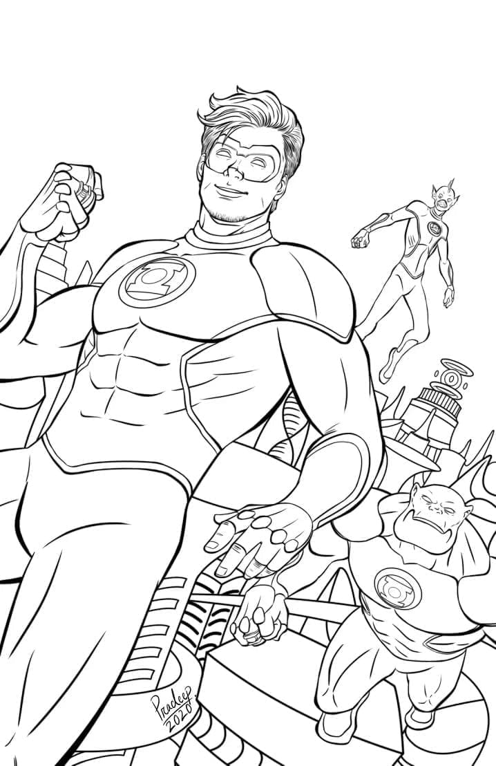 Green Lantern for barn fargelegging