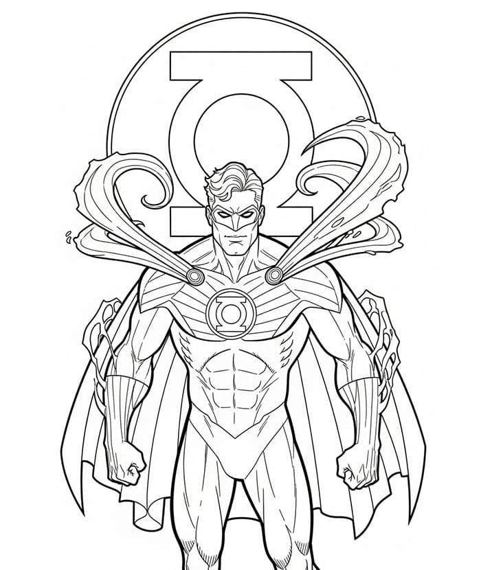 Green Lantern kraftig fargelegging