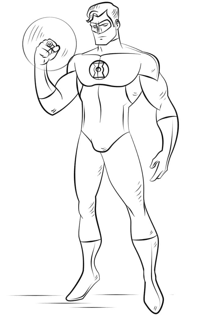 Green Lantern Tegneserie fargelegging