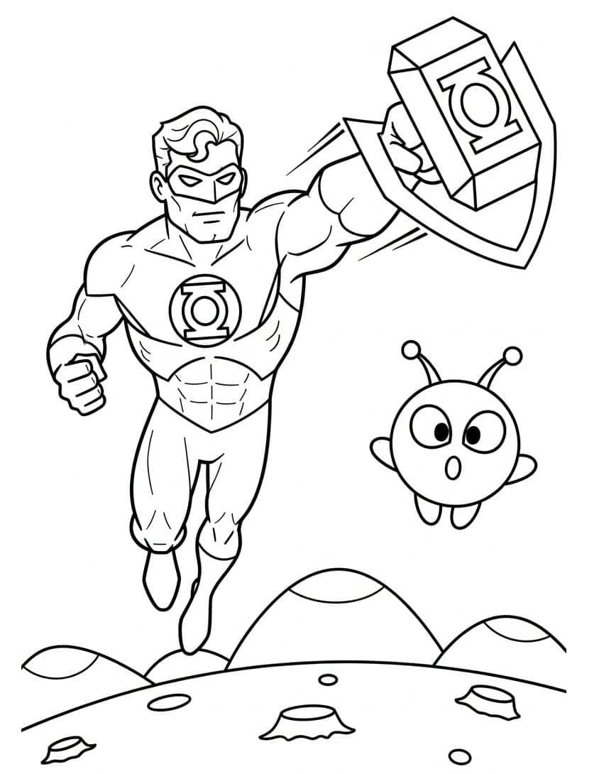 Green Lantern Utrolig fargelegging