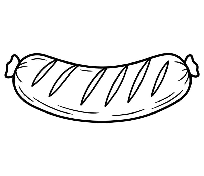 Grillet pølse fargelegging