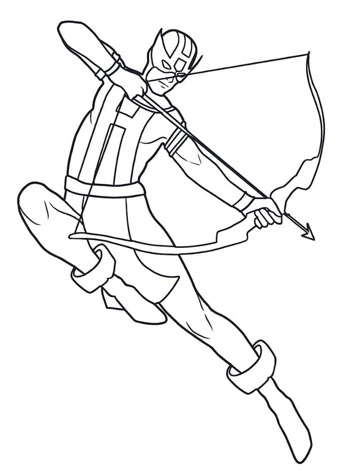 Hawkeye helten fargelegging