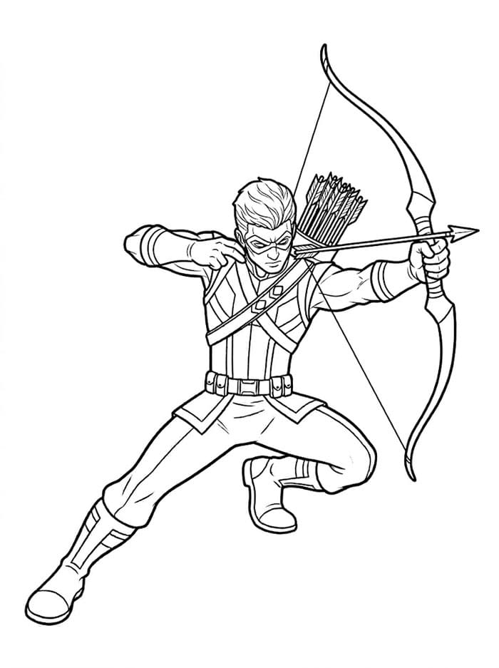 Hawkeye lav positur fargelegging