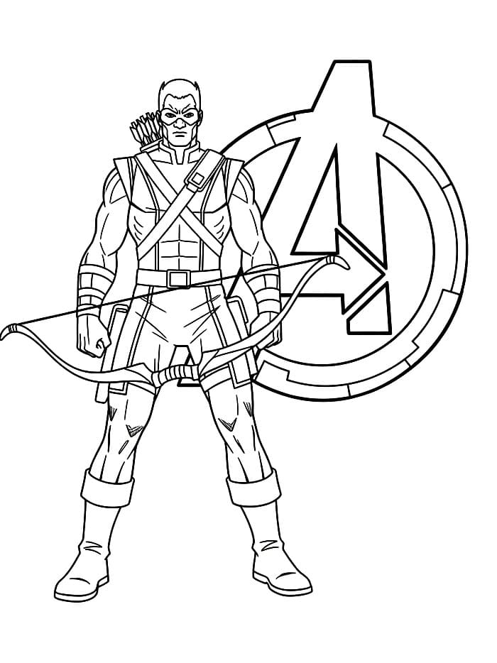 Hawkeye og symbolet fargelegging