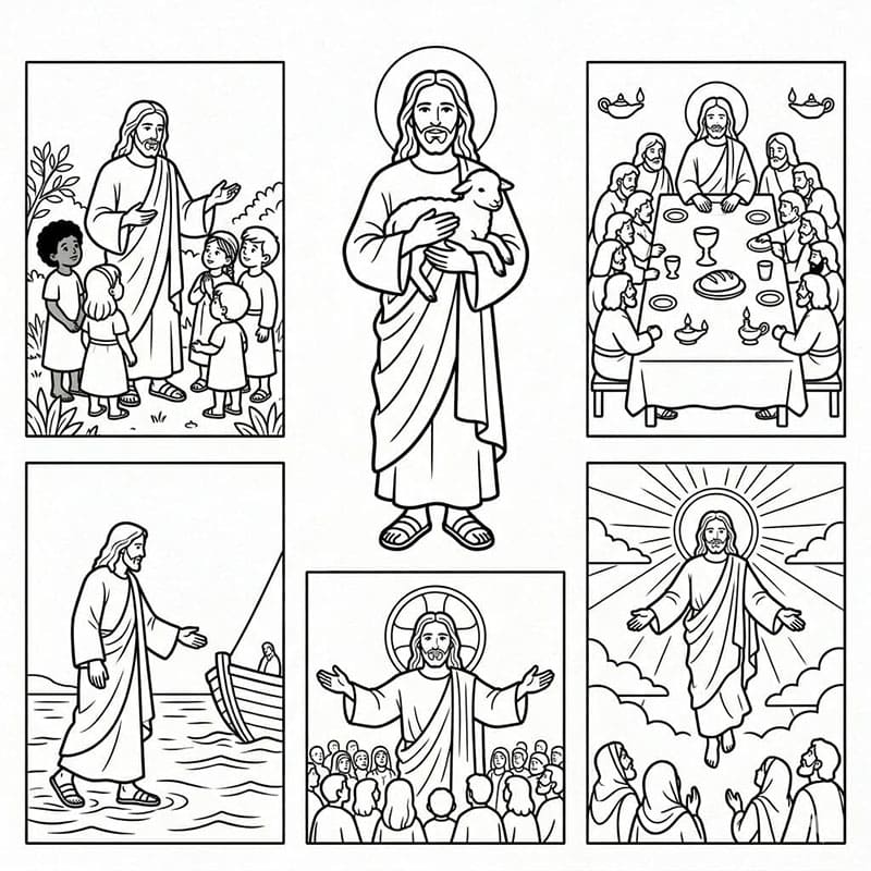 Historier om Jesus fargelegging