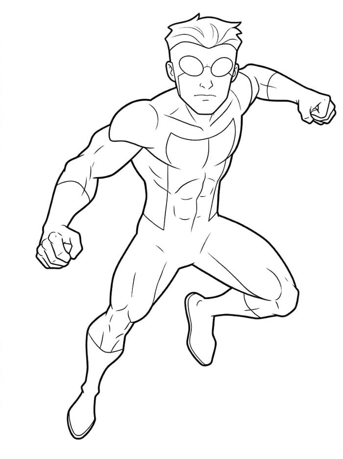 Invincible flygende sidevisning fargelegging