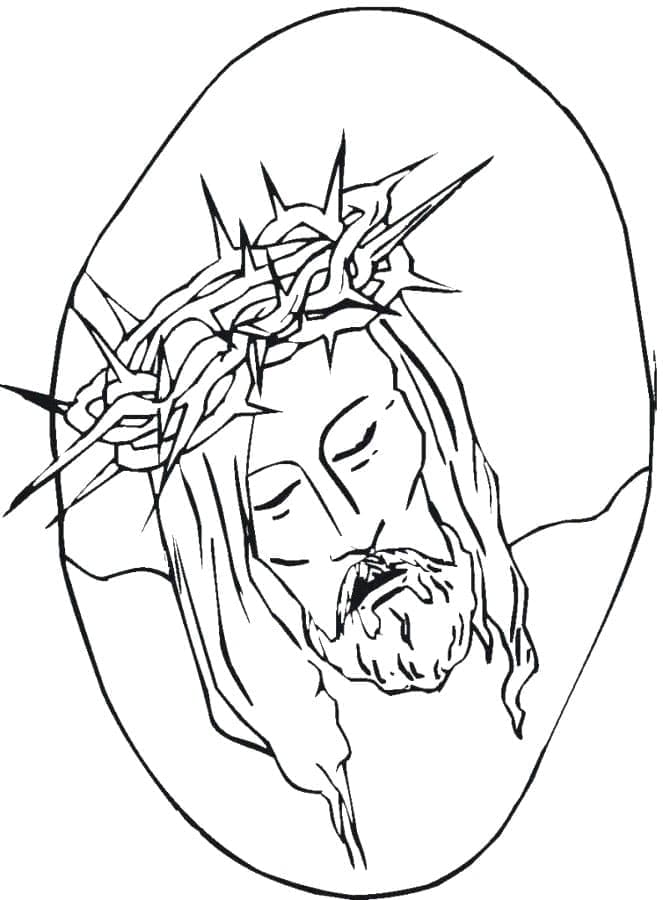 Jesu ansikt fargelegging