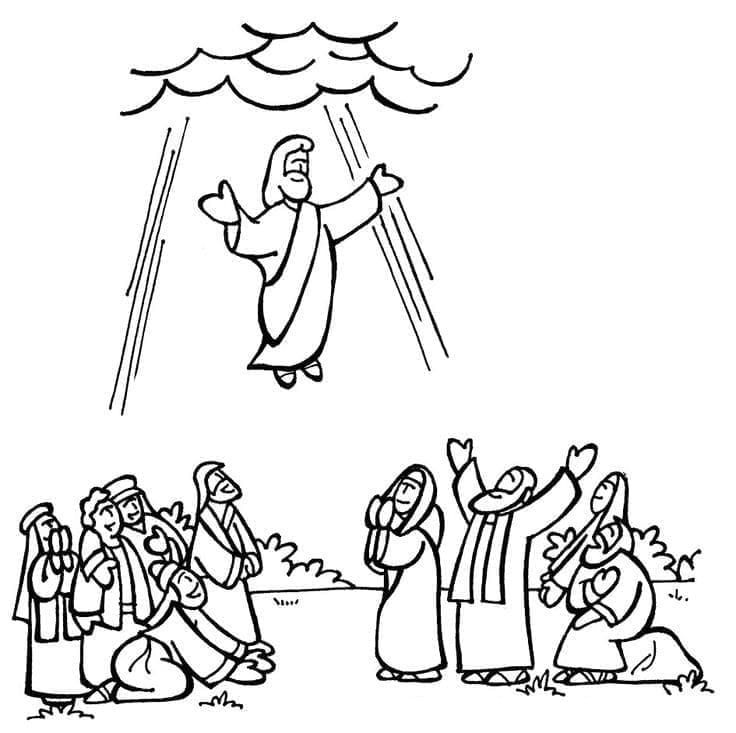 Jesu frie himmelfart fargelegging