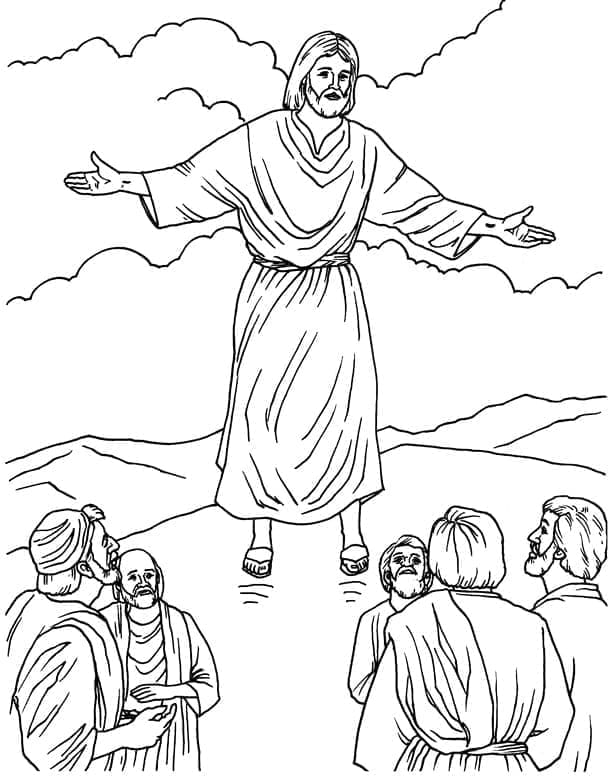 Jesu himmelfart i Bibelen fargelegging