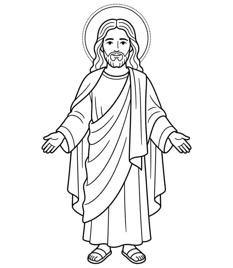 Jesus velsigner fargelegging