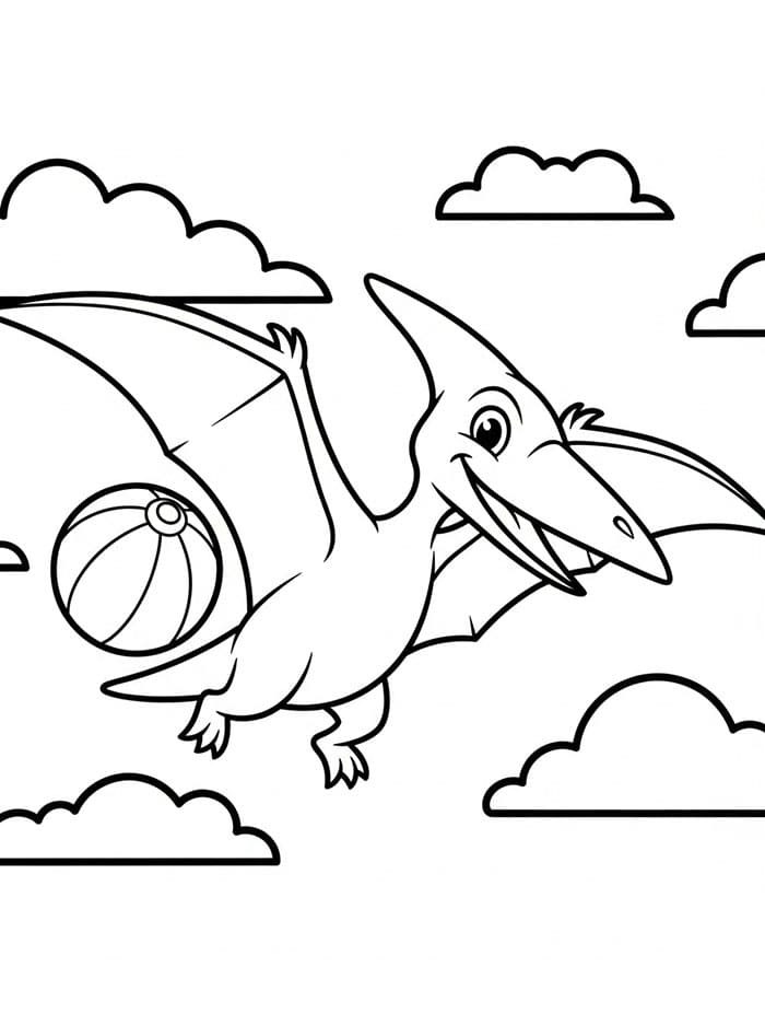 Leker pterodactyl fargelegging