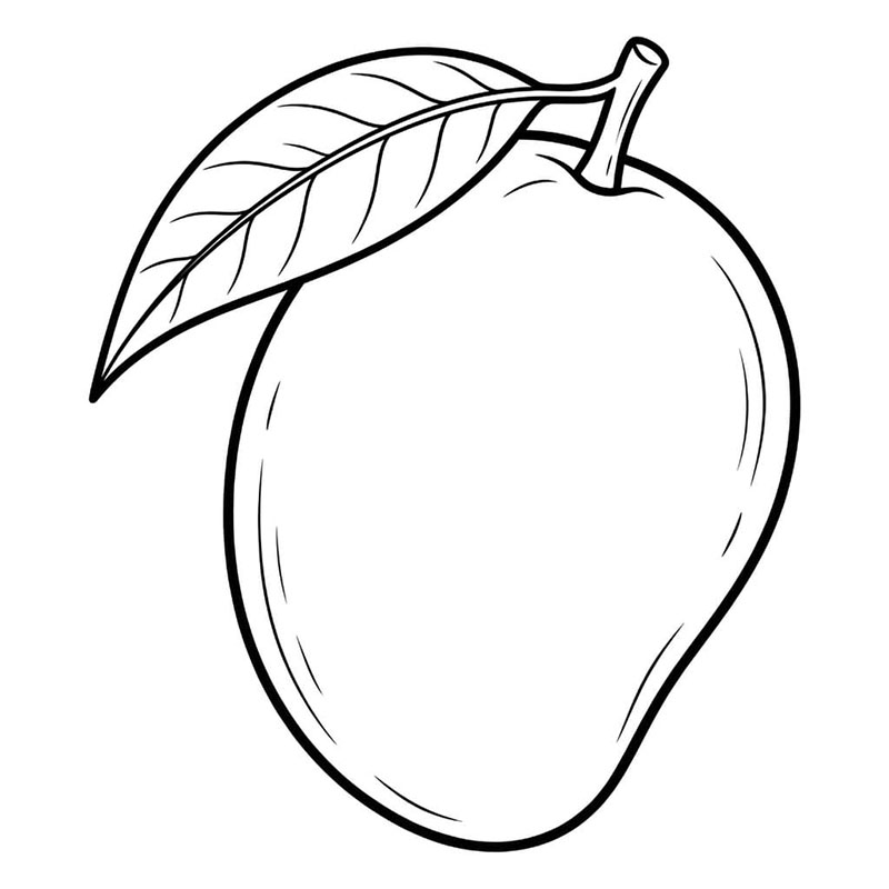 Mango og blad fargelegging