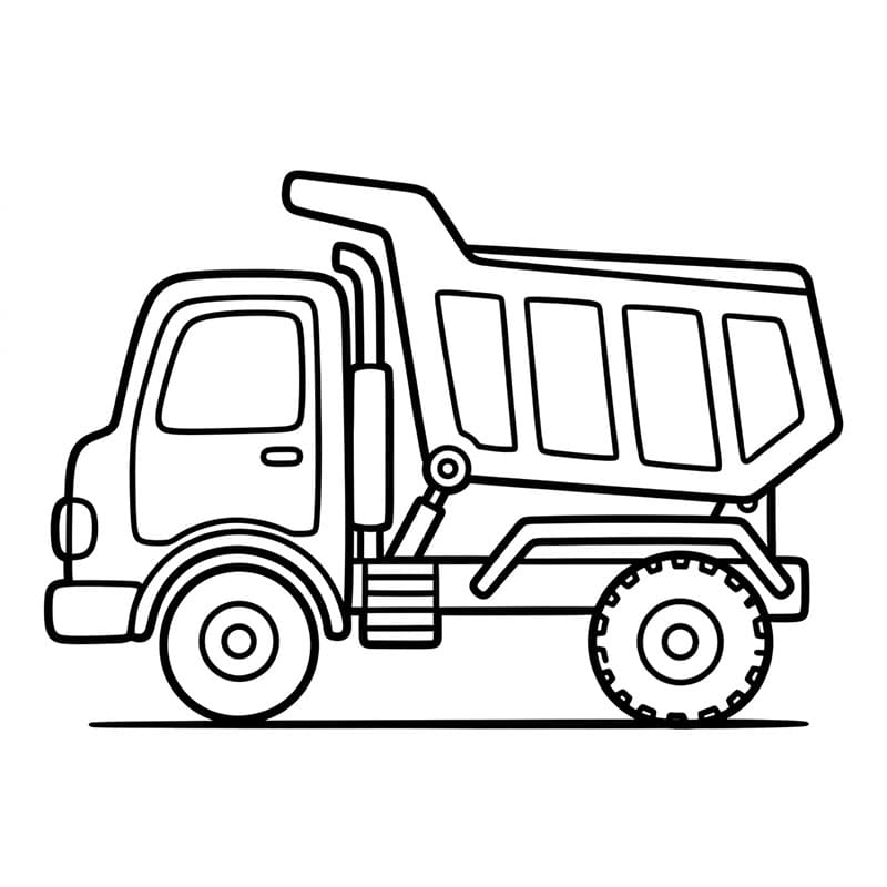 Minimalist modern dump truck fargelegging