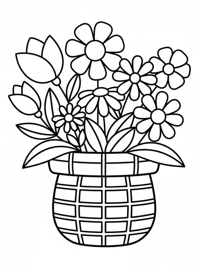 Mursteinsblomsterpotte fargelegging