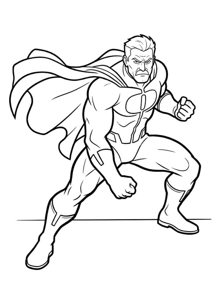 Omni-Man Kamp Pose fargelegging