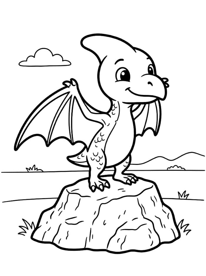 Pterodactyl babystein fargelegging