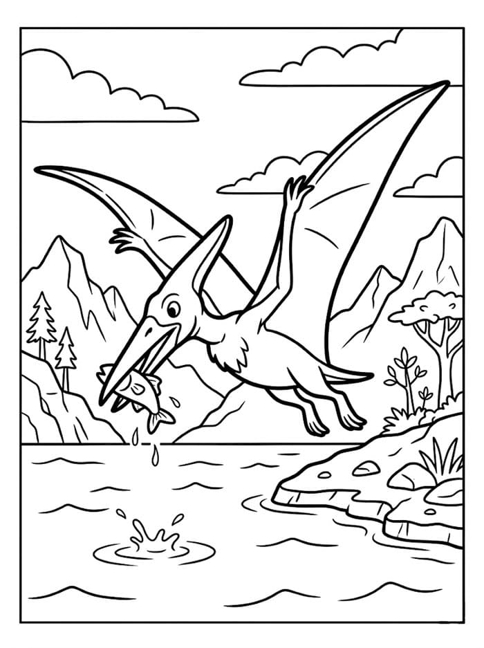 Pterodactyl fiske fargelegging
