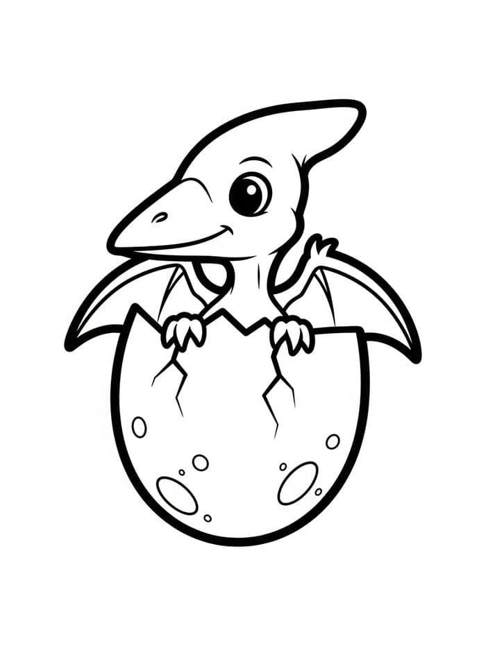 Pterodactyl fra egg fargelegging