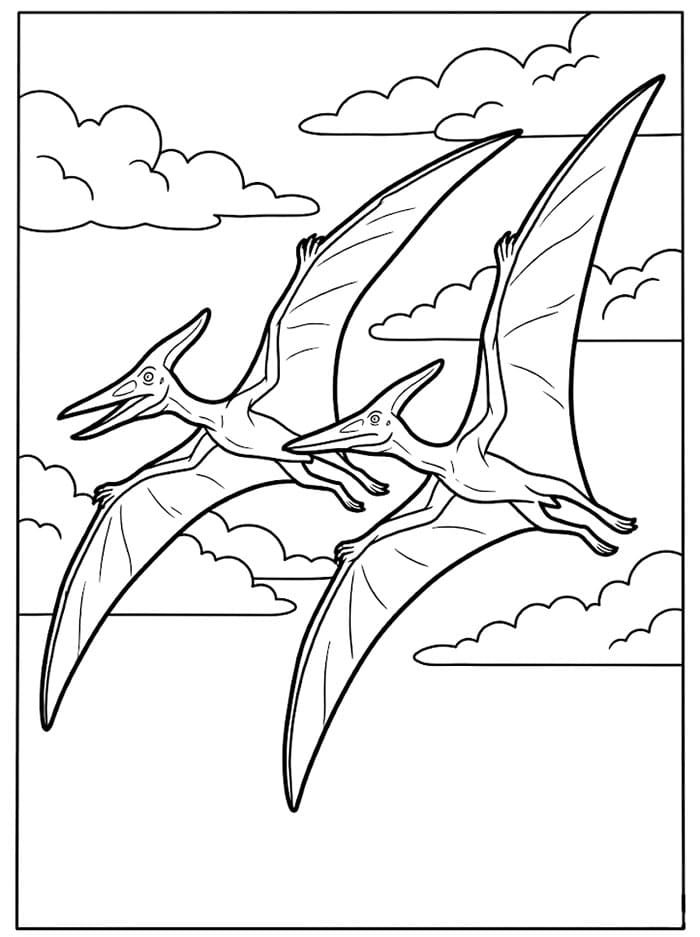 Pterodactyl par fargelegging