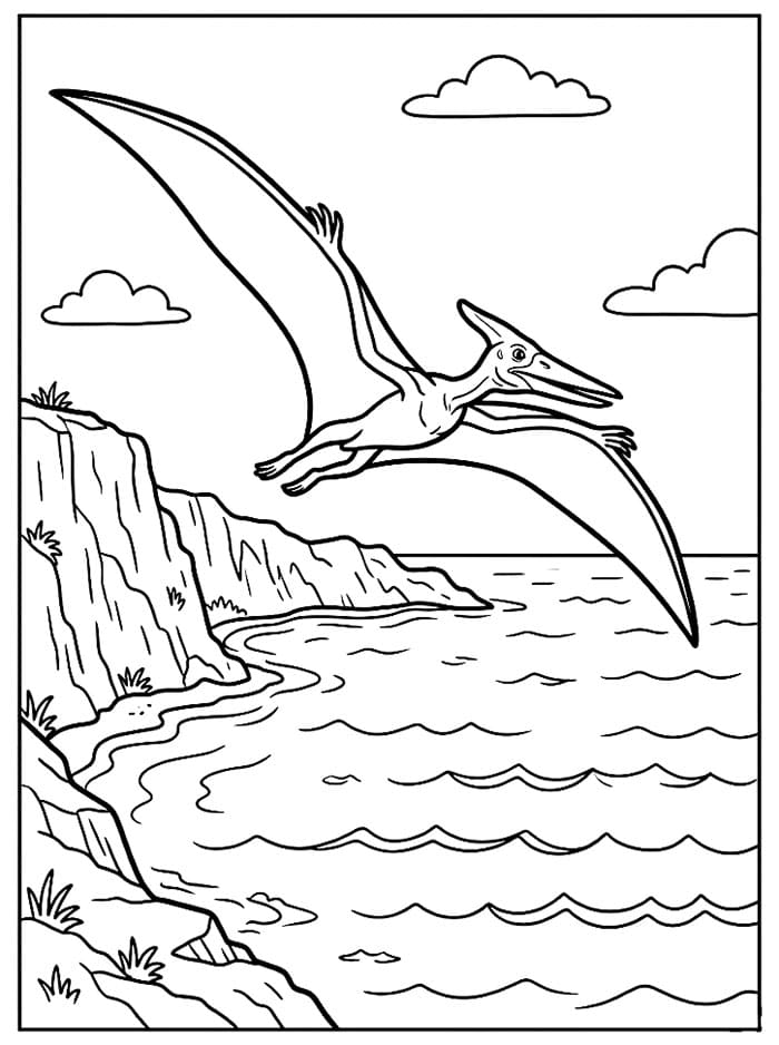 Realistisk pterodactyl kyst fargelegging