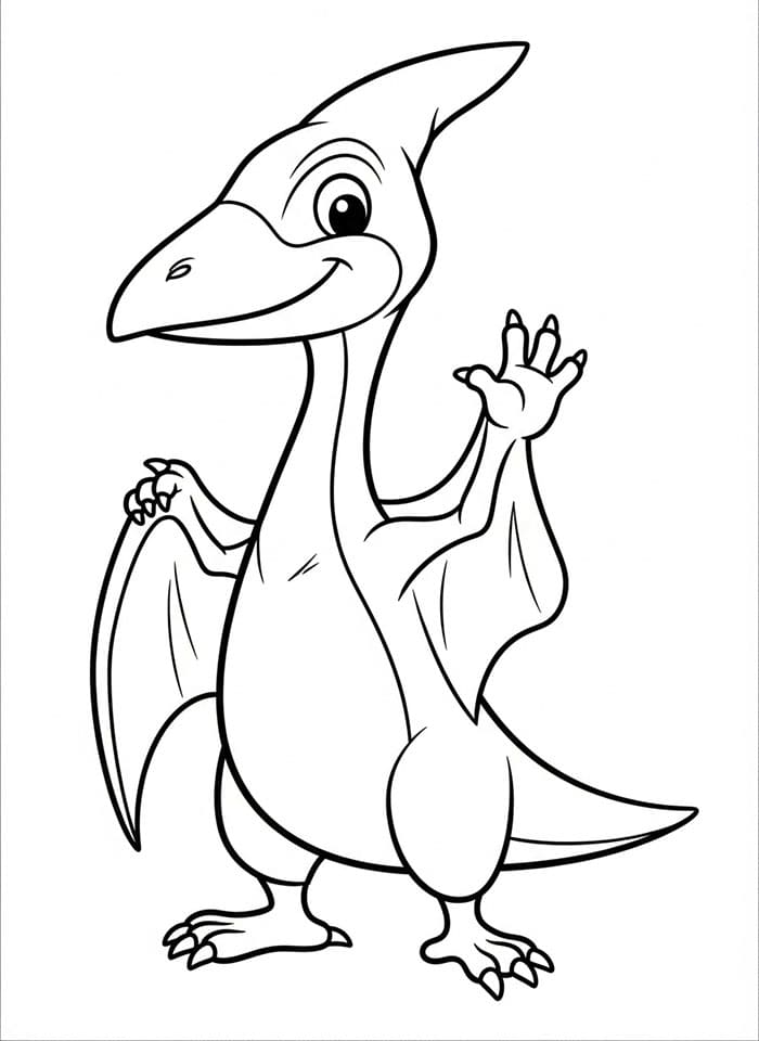 Søt pterodactyl fargelegging