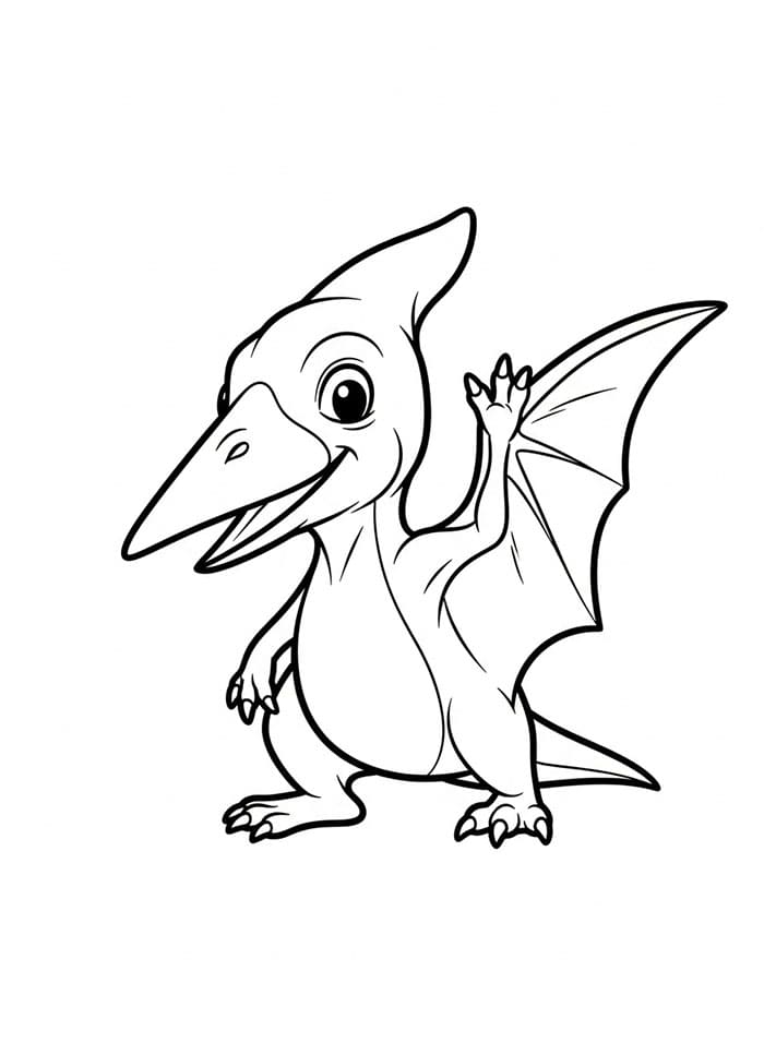 Tegneserie Pterodactyl fargelegging