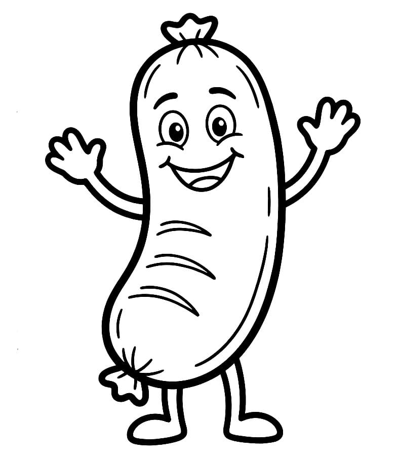Tegneseriepølse fargelegging