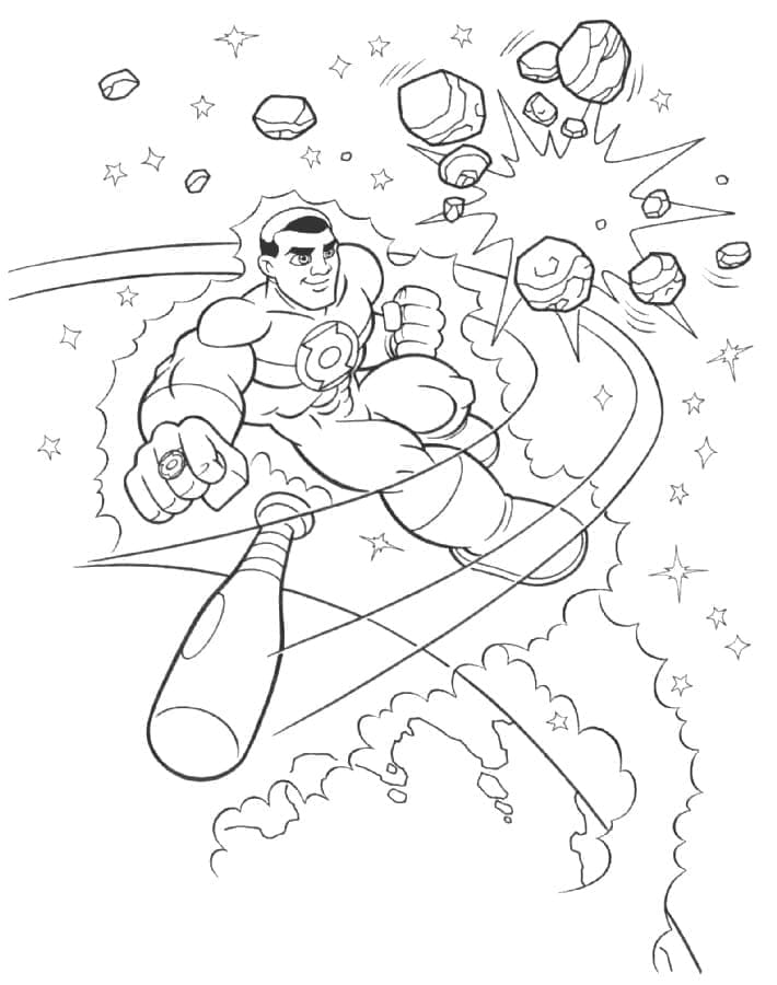 Utskrivbar Green Lantern For Barn fargelegging