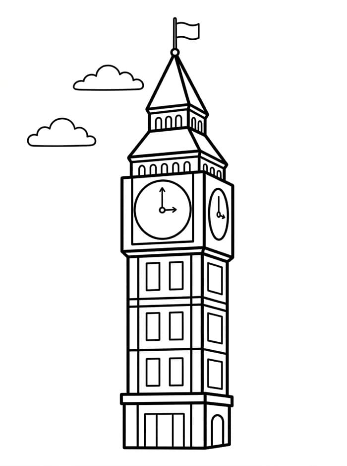 Big Ben bilde fargelegging