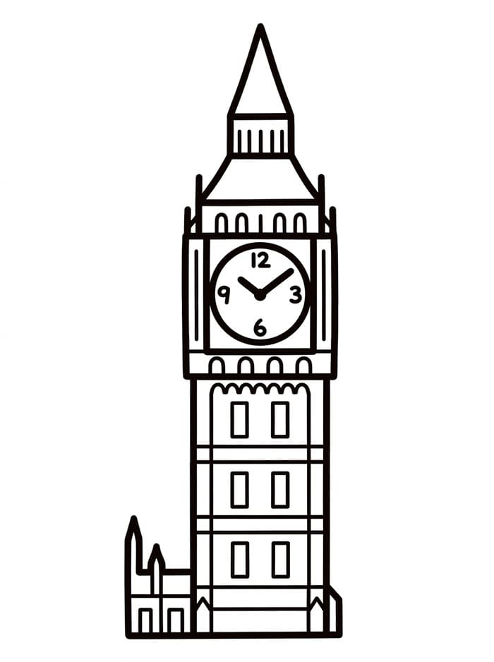 Big Ben enkelt fargelegging