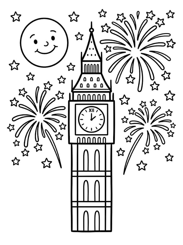 Big Ben feiringskveld fargelegging
