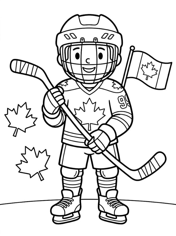 Canada Hockeyspiller fargelegging
