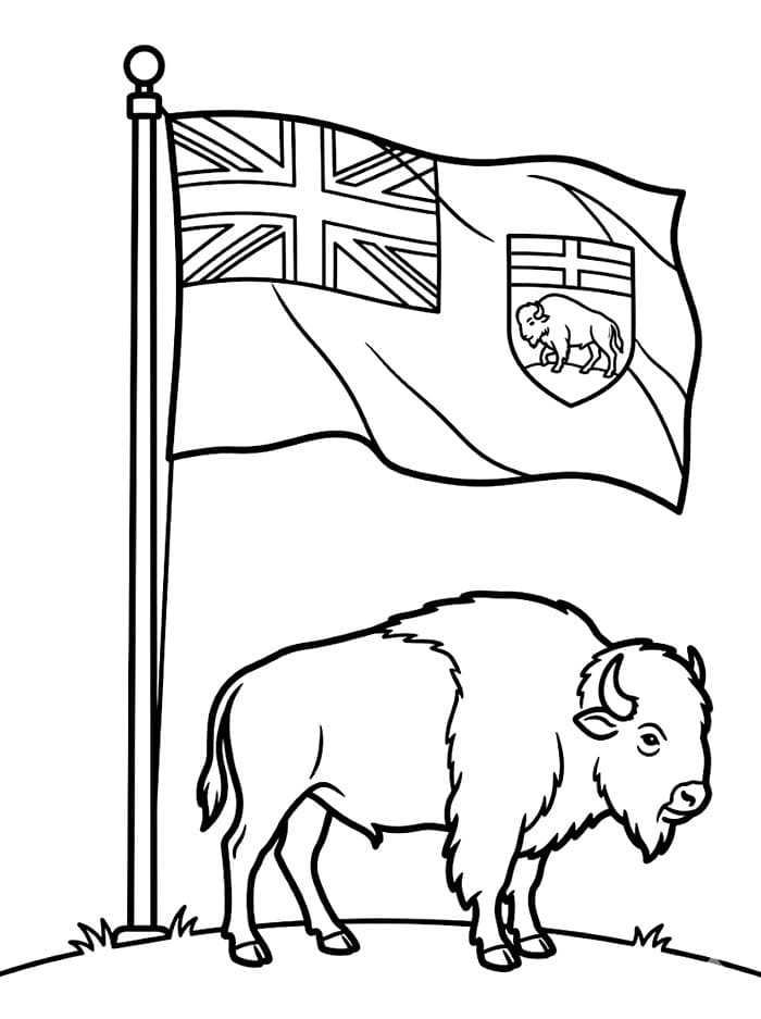 Canada Manitoba flagget fargelegging