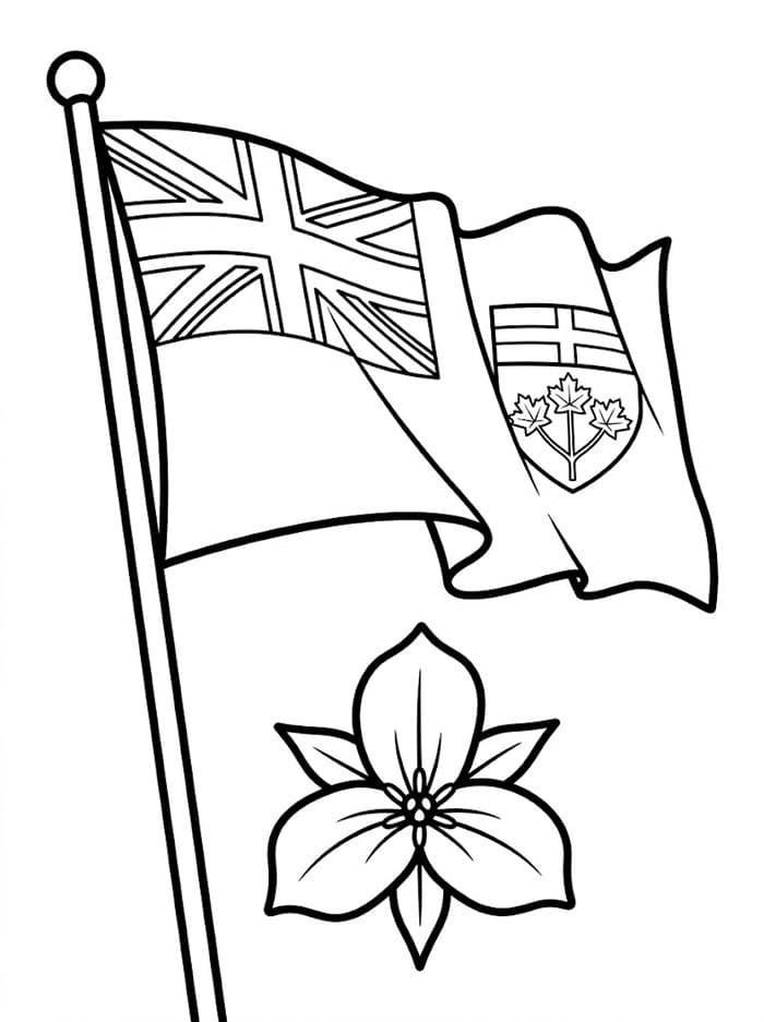Canada Ontario Flagg fargelegging