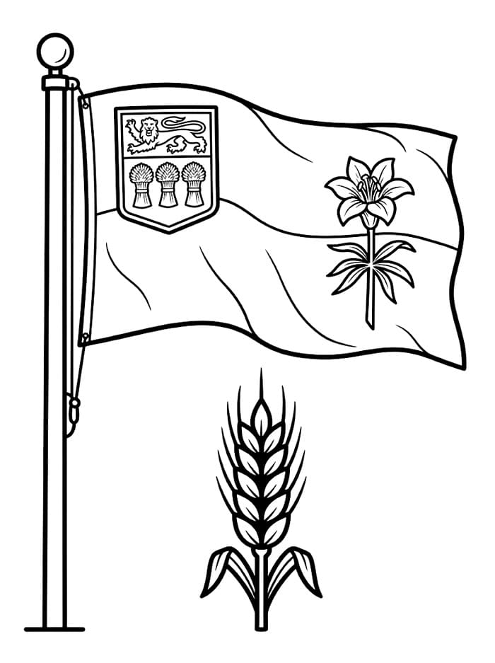 Canada Saskatchewan Flagg fargelegging