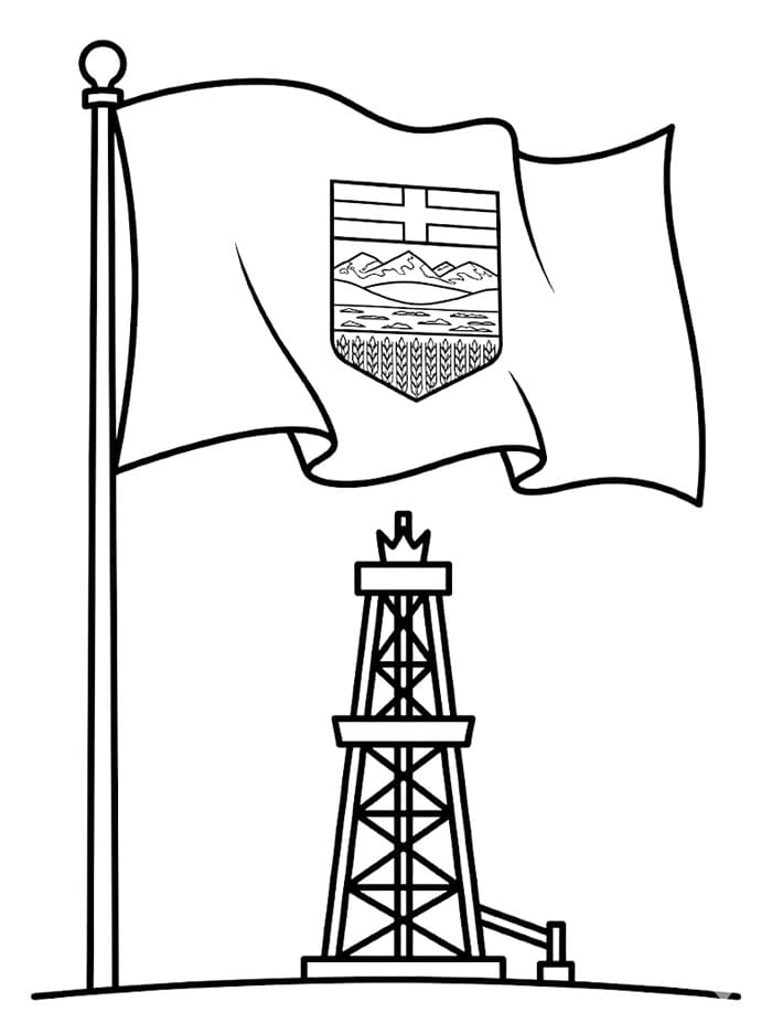 Canadas Alberta flagg fargelegging