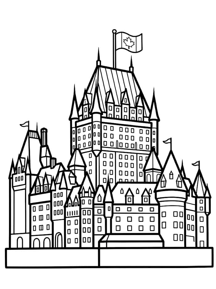Château Frontenac i Canada fargelegging