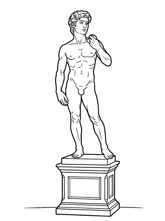 David statuen fargelegging