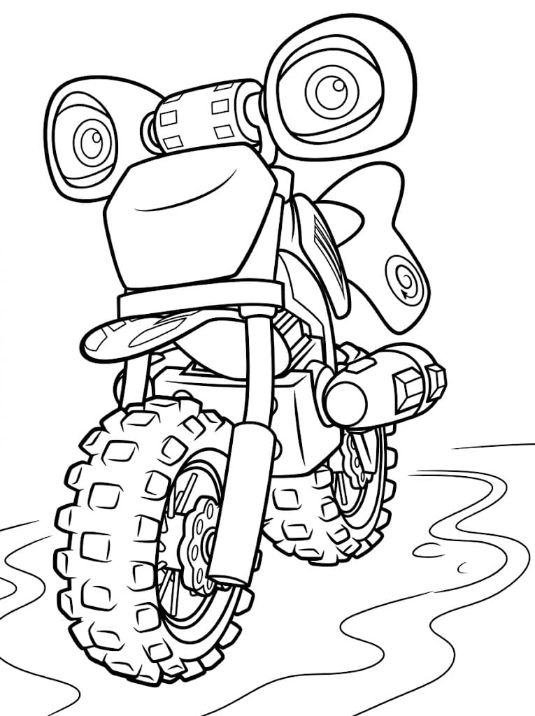 Dirt Bike Loop fra Ricky Zoom fargelegging